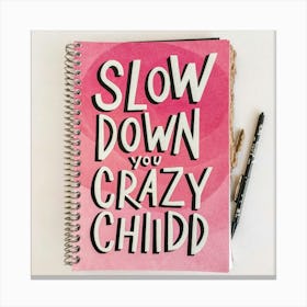 Slow Down You Crazy Child 1 Canvas Print