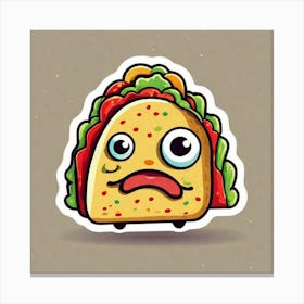 Taco Sticker 3 Canvas Print