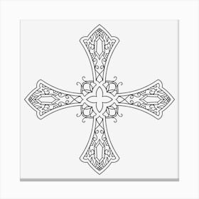 Cross Mandala 02 Canvas Print