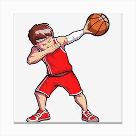 Dabbing Basketball Player Funny Boys Men Sports Dab Dance Canvas Print