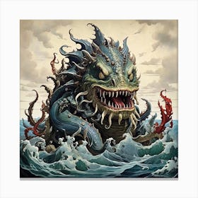 Monster In The Sea Canvas Print
