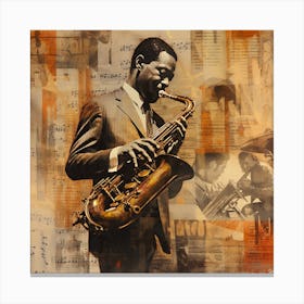 Saxophone Player 36 Canvas Print
