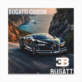 Bugatti Chiron all black edition Canvas Print