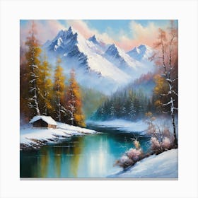 Snow Scene Canvas Print