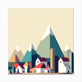 Mountain Village Canvas Print