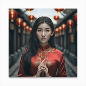 China in Red 1 Canvas Print