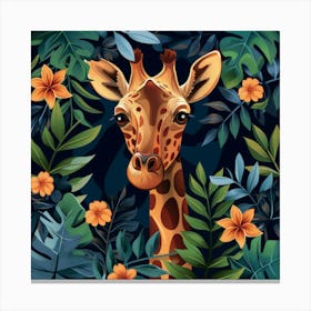 Jungle Giraffe (8) Canvas Print