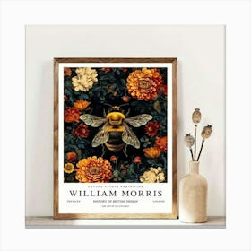 william morris art Bee Painting Canvas Print