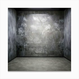 Empty Room With Concrete Wall 1 Canvas Print