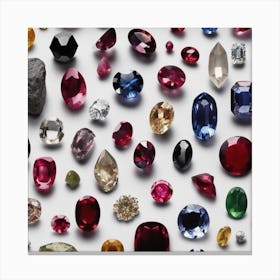 Collection Of Gemstones Canvas Print
