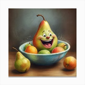 Pear In A Bowl 5 Canvas Print