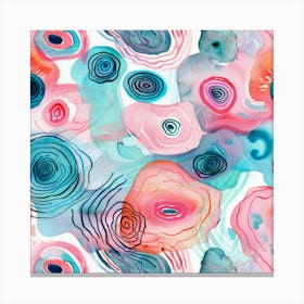 Abstract Floral Pattern 13 Canvas Print