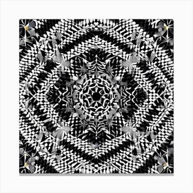 Abstract Black And White Pattern 1 Canvas Print