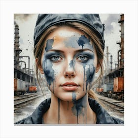 Industrial Girl 2 Canvas Print