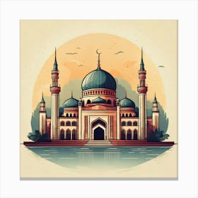 Firefly Elegant Mosque Illustration Reflecting Islamic Heritage 46330 Canvas Print