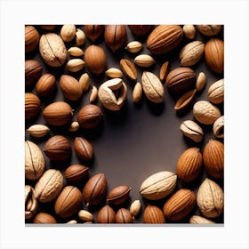 Nuts In A Circle 6 Canvas Print