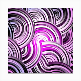 Pink Abstract Swirls Canvas Print