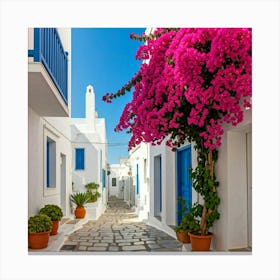 Aegean Island Street Canvas Print