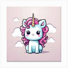 Cute Unicorn 113 Canvas Print