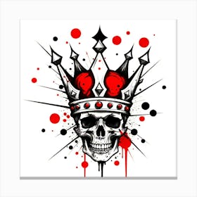 Skull With Crown Canvas Print