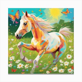 Horse In The Meadow Canvas Print