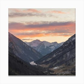 Sunset In The Mountains 1 Canvas Print