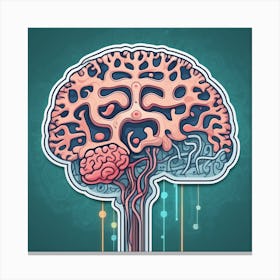 Brain Illustration 3 Canvas Print