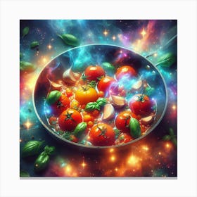 Fried Tomatoes In A Frying Pan Canvas Print