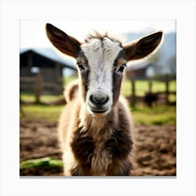 Field Domestic Agriculture Cute Nature Beautiful Rural Herd Farming Animal Farm Farm Anim (6) Canvas Print