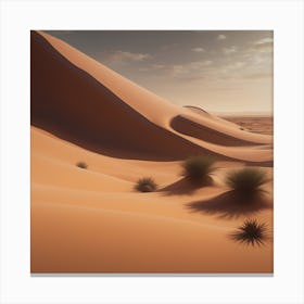 Sahara Countryside Peaceful Landscape Perfect Composition Beautiful Detailed Intricate Insanely De (7) Canvas Print