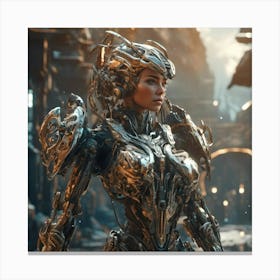 Cyborg warrior 1 Canvas Print