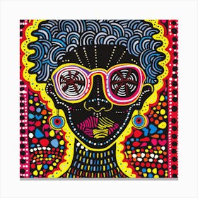 Vibrant Shades Series. Contemporary Pop Art With African Twist, 3 Canvas Print