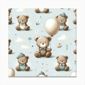 Teddy Bear Baby Boy (6) Canvas Print