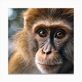 Close Up Of A Monkey Canvas Print