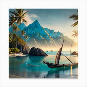 Generationgeneration5beach Scene With Na Canvas Print