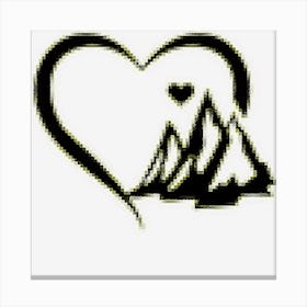 Mountain Heart Mountain Hiking Mountain Climbing Mountain Canvas Print