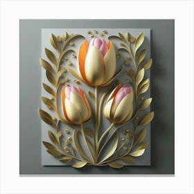 Three Tulips 2 Canvas Print