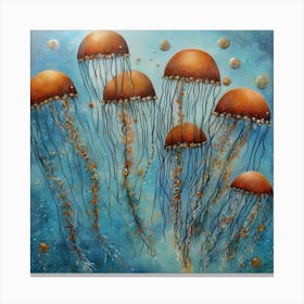 Shoal of jellyfish 6 Canvas Print