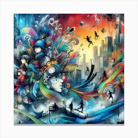 'The City' 1 Canvas Print