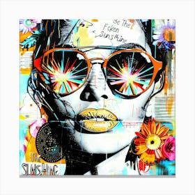 Be The Fcken Sunshine - Sunshine Glasses Canvas Print