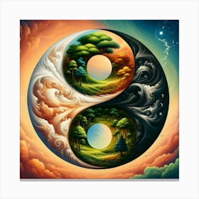 Yin Yang 2 Canvas Print