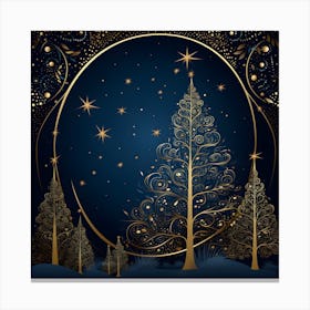 Christmas Tree Background Canvas Print