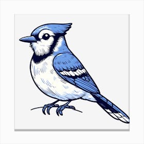 Bluejay ~Reimagined 3 Canvas Print