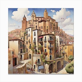 City In Spain Canvas Print