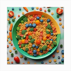 Colorful Cereal Bowl Canvas Print