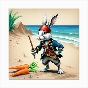 Pirate Rabbit Canvas Print