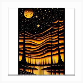 Night view of sky 1 Canvas Print