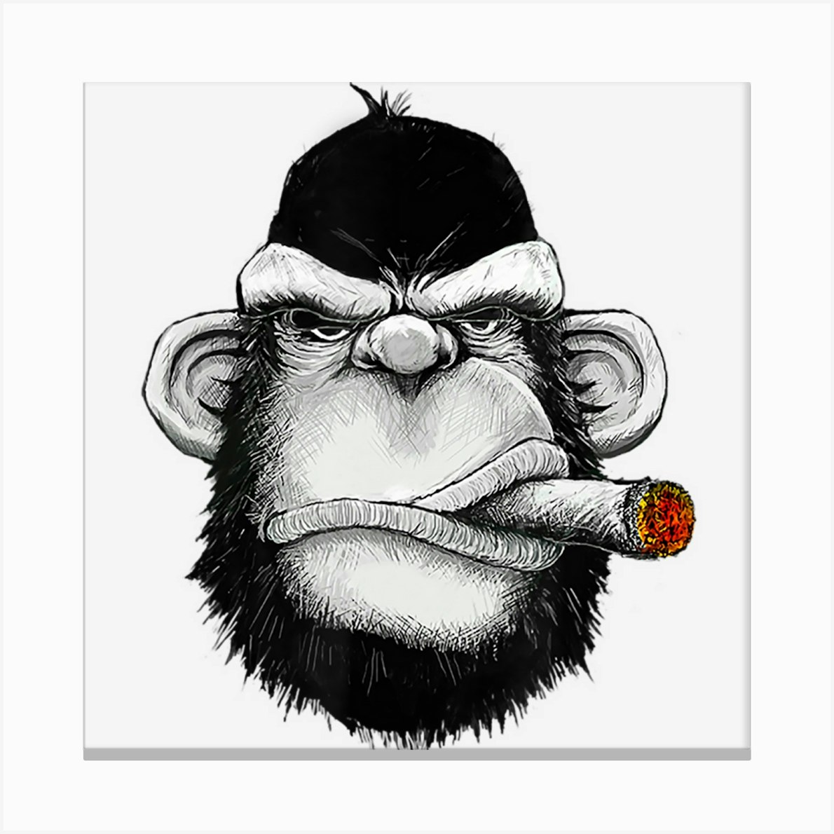 Monkey Cigar Gorilla Smoking Cigarette T-Shirt Monkey Cigar Gorilla Smoking Cigarette T-Shirt