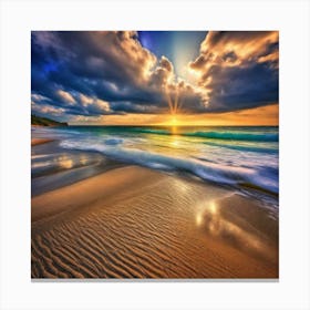 Sunset On The Beach 80 Canvas Print