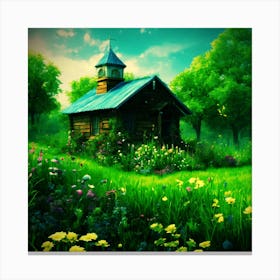 Old Church In The Woods Canvas Print